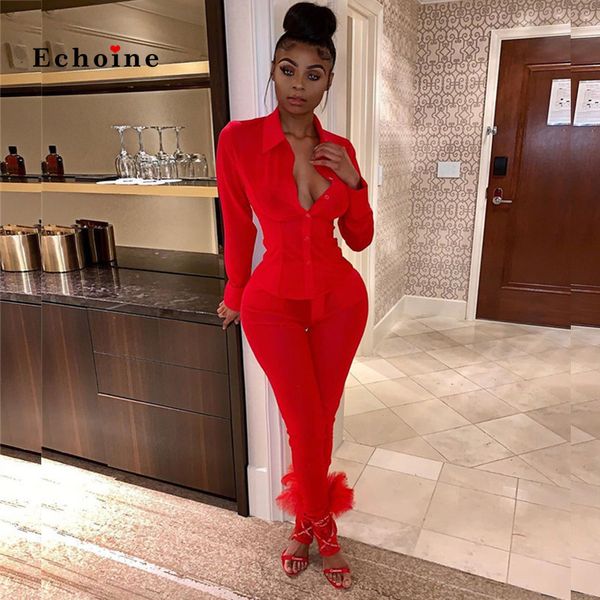 fashion semi-transparent 2 pcs set suit women tracksuit single button pocket shirt long pants ladies christmas flirty clothes, White
fashion semi-transparent 2 pcs set suit women tracksuit single button pocket shirt long pants ladies christmas flirty clothes, White