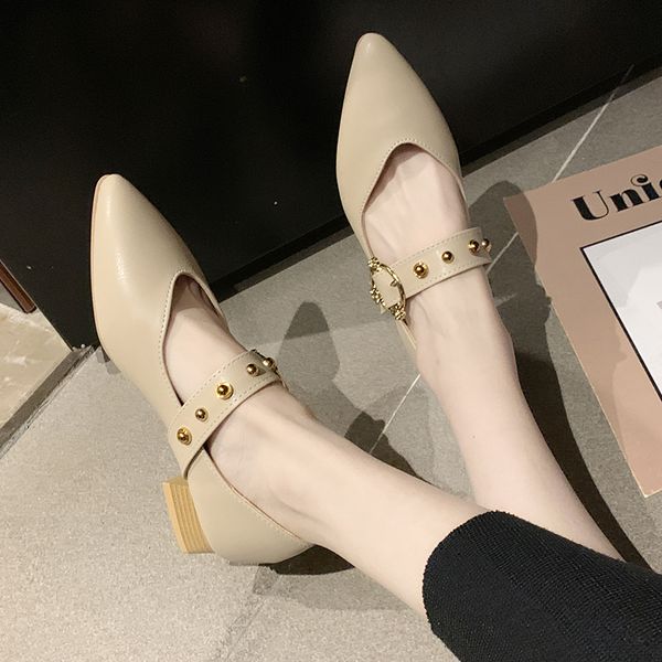 2020 spring new style women mary janes shoes pointed toe low heels dress shoes rivets pumps office zapatos mujer 8013l, Black
2020 spring new style women mary janes shoes pointed toe low heels dress shoes rivets pumps office zapatos mujer 8013l, Black