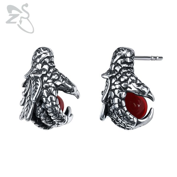 stud zs punk dragon claw earrings with red stone men's stainless steel hip hop rock roll ear piercing jewellery kolczyk, Golden;silver
stud zs punk dragon claw earrings with red stone men's stainless steel hip hop rock roll ear piercing jewellery kolczyk, Golden;silver
