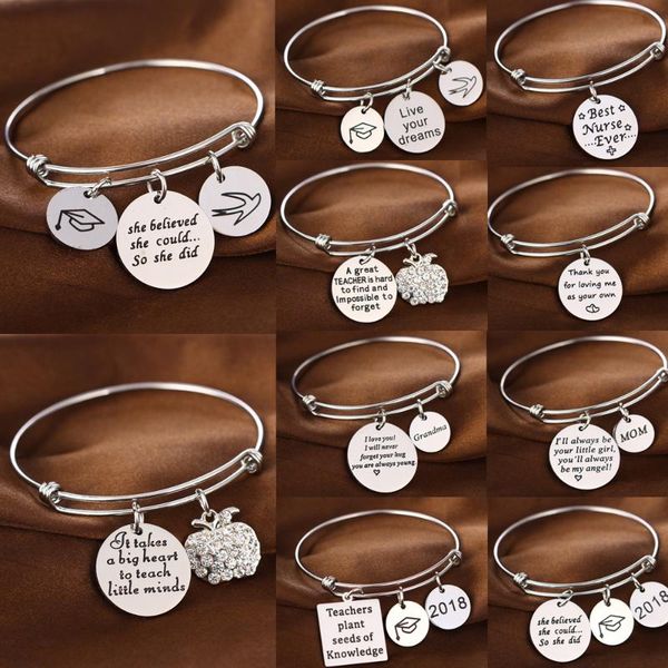 inspirational jewelry stainless steel mothers fathers teachers bangles family love grandma mom dad bracelets graduation gifts, Black
inspirational jewelry stainless steel mothers fathers teachers bangles family love grandma mom dad bracelets graduation gifts, Black