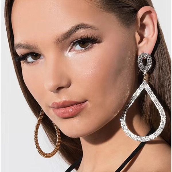 luxury shiny rhinestone big teardrop pendant dangle earrings for women jewelry wedding bridal earrings accessories, Silver
luxury shiny rhinestone big teardrop pendant dangle earrings for women jewelry wedding bridal earrings accessories, Silver