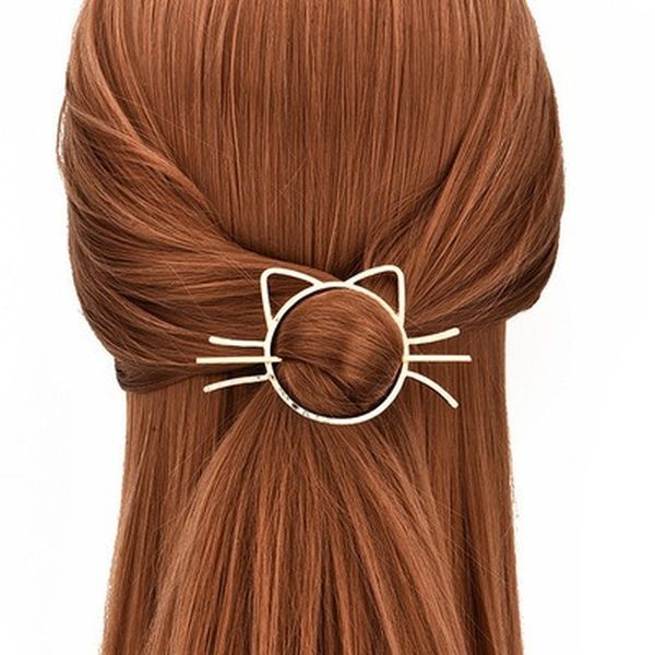 other 2021 trendy simple hollow out hair accessories for women temperament cat shape clip female jewelry, Golden;white
other 2021 trendy simple hollow out hair accessories for women temperament cat shape clip female jewelry, Golden;white
