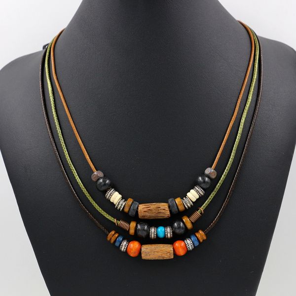 chokers style ornaments retro bohemian multi-layer colorful wooden beads necklace fy19052605, Golden;silver
chokers style ornaments retro bohemian multi-layer colorful wooden beads necklace fy19052605, Golden;silver