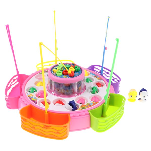 дети электрические музыкальные magnetic рыбалка игрушка с creel pretend ролевая игра игрушки