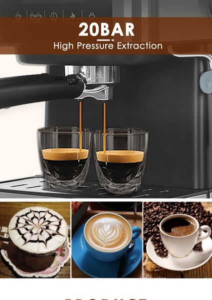 ielectric 20bar italian coffee maker household americano espresso coffee machine fancy milk foam maker 220v
ielectric 20bar italian coffee maker household americano espresso coffee machine fancy milk foam maker 220v