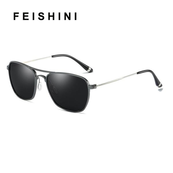 feishini 2020 aluminum magnesium brand square men's sunglasses polarized lens vintage eyewear accessories sun glasses for men, White;black
feishini 2020 aluminum magnesium brand square men's sunglasses polarized lens vintage eyewear accessories sun glasses for men, White;black