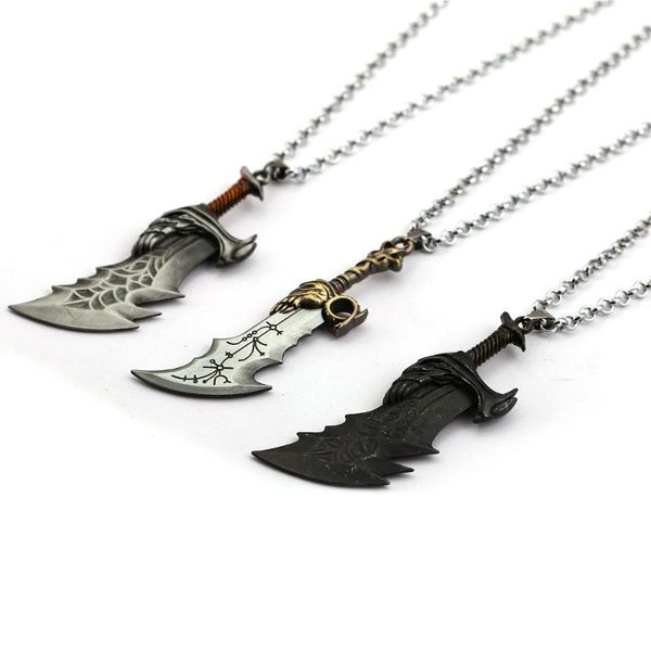 game god of war blades of chaos jewelry statement necklace kratos pendants choker men charm gift accessory, Silver
game god of war blades of chaos jewelry statement necklace kratos pendants choker men charm gift accessory, Silver