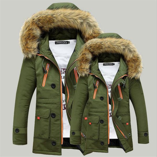men's down & parkas winter jacket men casual warm parka fashion detachable fur hooded collor thicken man jackets outwears, Black
men's down & parkas winter jacket men casual warm parka fashion detachable fur hooded collor thicken man jackets outwears, Black