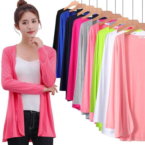 korean fashion 2019 spring summer autumn new women's long sleeved modal cardigan air conditioning sweater coats pz1755, White;black
korean fashion 2019 spring summer autumn new women's long sleeved modal cardigan air conditioning sweater coats pz1755, White;black