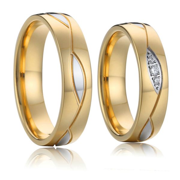 wedding rings lover's alliance couple set for men and women ladies gold filled stainless steel jewelry marriage finger ring, Slivery;golden
wedding rings lover's alliance couple set for men and women ladies gold filled stainless steel jewelry marriage finger ring, Slivery;golden