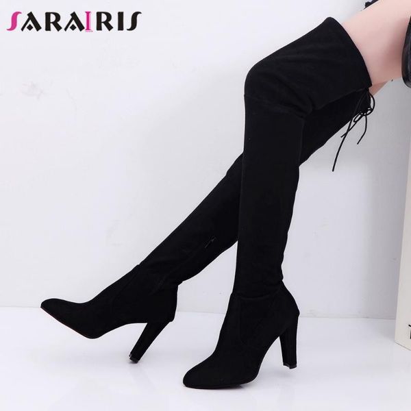 sarairis new female party boots thigh high boots women autumn zip round toe square high heels over the knee shoes woman, Black
sarairis new female party boots thigh high boots women autumn zip round toe square high heels over the knee shoes woman, Black
