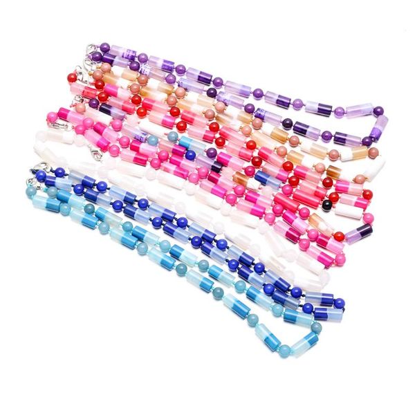 column round bead agates necklace-8x20mm natural stone necklace beaded charm necklace accessory jewelry, Silver
column round bead agates necklace-8x20mm natural stone necklace beaded charm necklace accessory jewelry, Silver