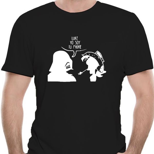 spring t-shirt men yo soy tu padre lucky luke short character cotton hip hop hipster tees 8676a