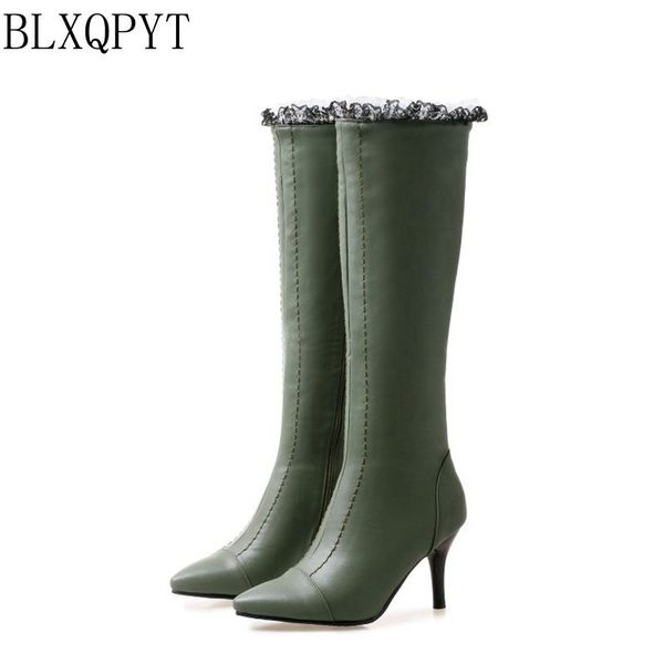 blxqpyt new lage size 32-48 women knee- high boots winter wedding shoes high heels pointed toe quality woman boots 08-16, Black
blxqpyt new lage size 32-48 women knee- high boots winter wedding shoes high heels pointed toe quality woman boots 08-16, Black