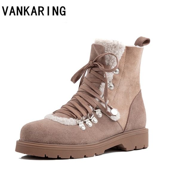 fashion lace-up winter boots warm fur ankle boots for women snow casual shoes female outdoor platform shoes woman booties, Black
fashion lace-up winter boots warm fur ankle boots for women snow casual shoes female outdoor platform shoes woman booties, Black