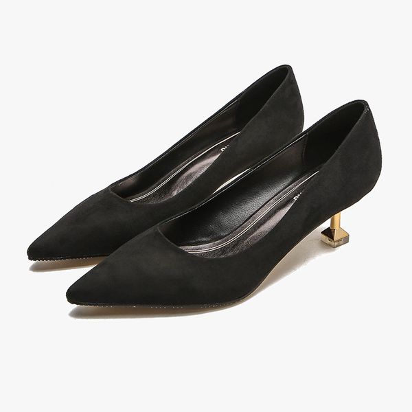 5 cm pumps 2020 spring fashion suede pointed shoes thin cat heel casual comfort women's shoes shallow mouth, Black
5 cm pumps 2020 spring fashion suede pointed shoes thin cat heel casual comfort women's shoes shallow mouth, Black