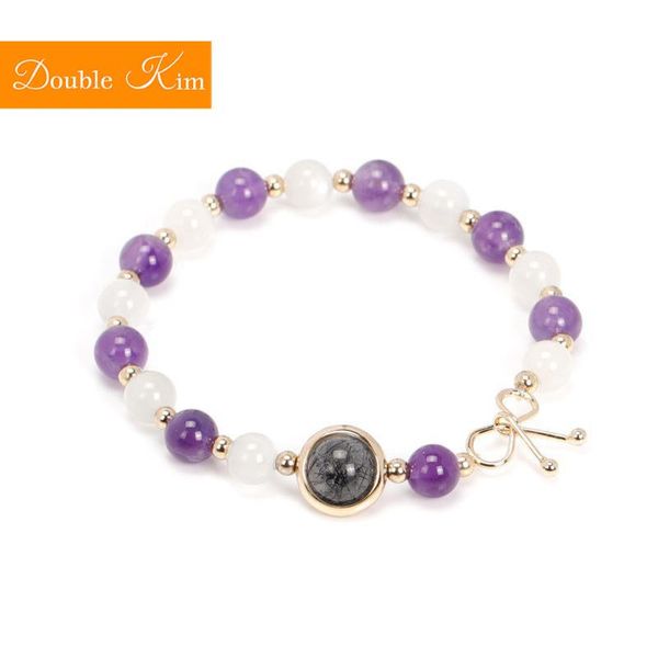 link, chain purple crystal bracelet trendy bracelets titanium stainless steel material inlaid natural jewel women fashion jewelry birthday, Black
link, chain purple crystal bracelet trendy bracelets titanium stainless steel material inlaid natural jewel women fashion jewelry birthday, Black