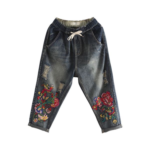 women's jeans vintage embroidered woman 2021 summer ripped for women harem jean femme casual denim pants vaqueros mujer, Blue
women's jeans vintage embroidered woman 2021 summer ripped for women harem jean femme casual denim pants vaqueros mujer, Blue