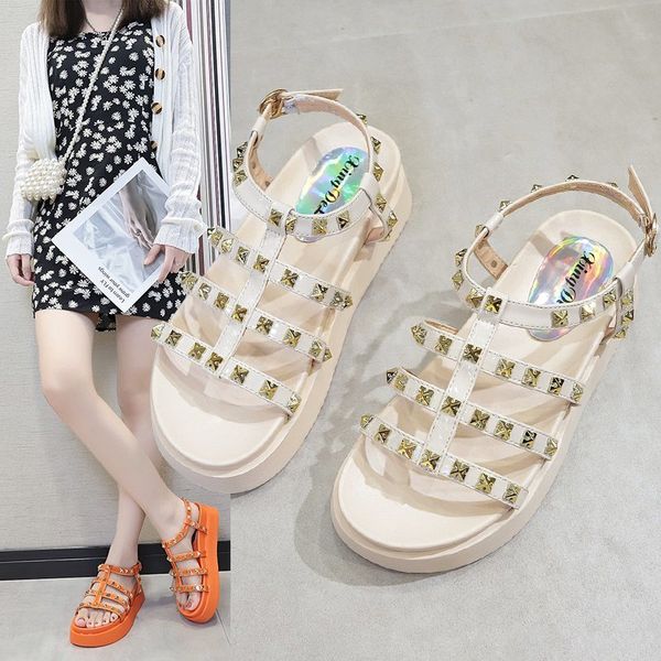sandals female rivets thick bottom shoes 2020 new summer students comfortable thick bottom beach roman sandals fairy style z812, Black
sandals female rivets thick bottom shoes 2020 new summer students comfortable thick bottom beach roman sandals fairy style z812, Black