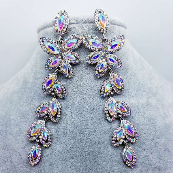 dangle & chandelier fashion multicolored crystal rhinestone leaves earrings for women brides drop long wedding party gift, Silver
dangle & chandelier fashion multicolored crystal rhinestone leaves earrings for women brides drop long wedding party gift, Silver