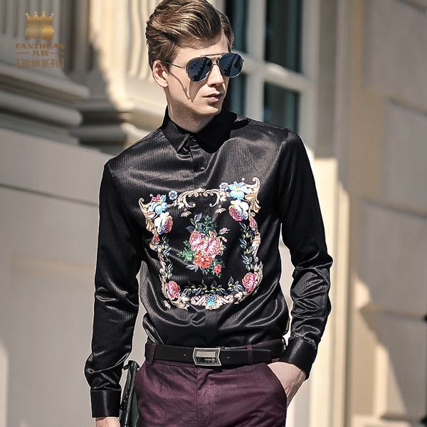 men's casual shirts fanzhuan fashion 2021 male long sleeved personality european and american printing shirt 712039, White;black
men's casual shirts fanzhuan fashion 2021 male long sleeved personality european and american printing shirt 712039, White;black