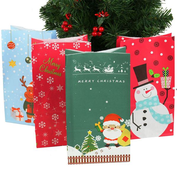 10pcs christmas paper gift bag snowman santa claus deer print candy chocolate cookies bag xmas party decorations for home
10pcs christmas paper gift bag snowman santa claus deer print candy chocolate cookies bag xmas party decorations for home