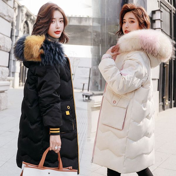 women's down & parkas 2021 winter women korean big natural raccoon furrcollar white duck jacket lady thick warm coat hooded long s196, Black
women's down & parkas 2021 winter women korean big natural raccoon furrcollar white duck jacket lady thick warm coat hooded long s196, Black