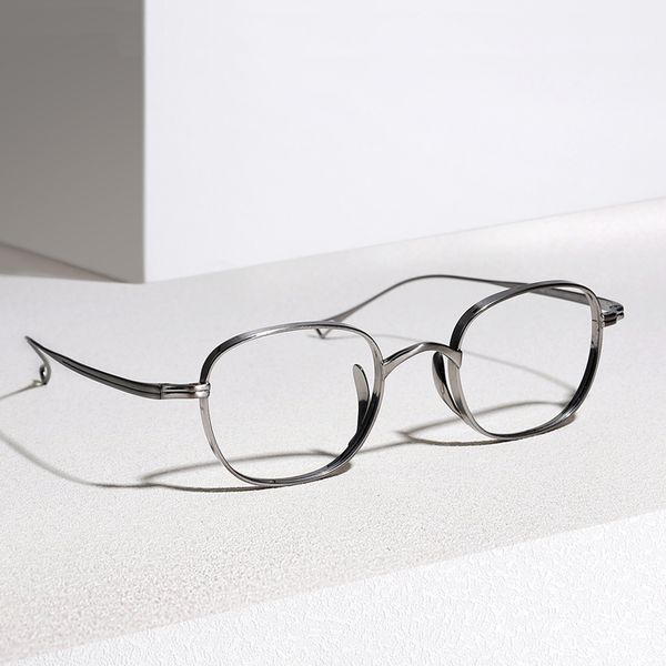 hand-made ultralight titanium eyeglasses frame for men retro square women's prescription glasses myopia optical eyewear, Black
hand-made ultralight titanium eyeglasses frame for men retro square women's prescription glasses myopia optical eyewear, Black