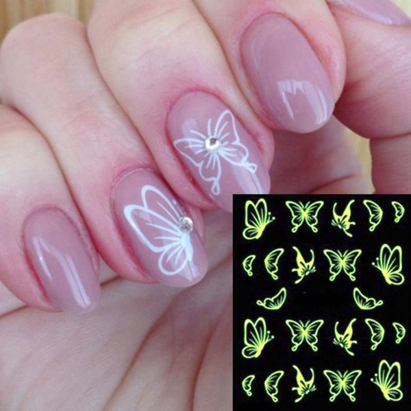 1sheets hot butterfly bow designs luminous nail art сверкающего блеск ногти искусство наклейка украшение маникюр советы инструменты, Black
1sheets hot butterfly bow designs luminous nail art сверкающего блеск ногти искусство наклейка украшение маникюр советы инструменты, Black