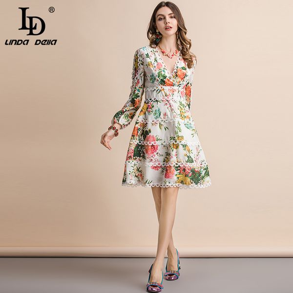 ld linda della fashion runway elegant dress women's v neck floral print tiered lace ruched casual party holiday short dress, Black;gray
ld linda della fashion runway elegant dress women's v neck floral print tiered lace ruched casual party holiday short dress, Black;gray