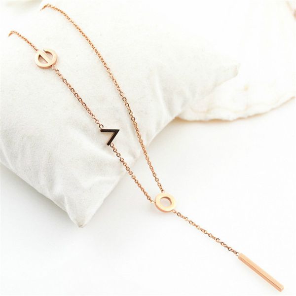 rose gold ncaklace women love letter necklaces pendant stainless steel stick chain pendant accessories women's necklace jewelry, Silver
rose gold ncaklace women love letter necklaces pendant stainless steel stick chain pendant accessories women's necklace jewelry, Silver