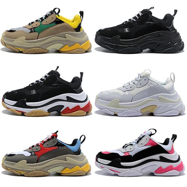 2020 fashion triple s low old dad sneakers casual shoes for men women increasing shoes large size white 35-45, Black
2020 fashion triple s low old dad sneakers casual shoes for men women increasing shoes large size white 35-45, Black