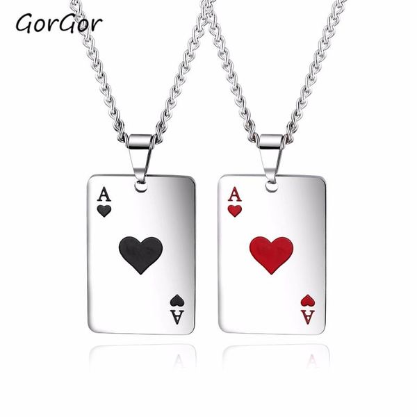 pendant necklaces gorgor durable simple titanium steel hip hop hipster black peach fashion poker men's necklace 1542, Silver
pendant necklaces gorgor durable simple titanium steel hip hop hipster black peach fashion poker men's necklace 1542, Silver