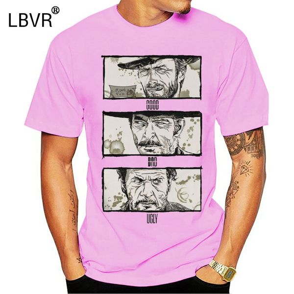 the good the bad and the ugly t-shirt clint eastwood t shirt short sleeve men's t-shirt cotton