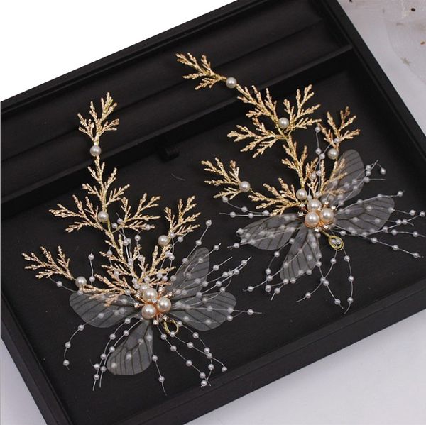1 pair fashion elegant butterfly gold leaf hairpins barrette wedding lady hair clips stick hairpin hair styling accessories boho, Golden;silver
1 pair fashion elegant butterfly gold leaf hairpins barrette wedding lady hair clips stick hairpin hair styling accessories boho, Golden;silver