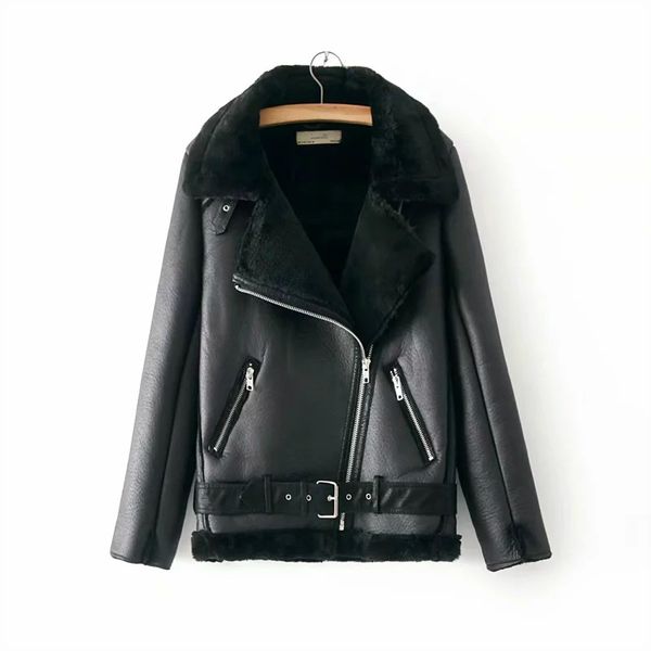 autumn winter women biker motorcycle jacket female lapels warm thick faux fur coat girls velvet leather jacket bomber, Black
autumn winter women biker motorcycle jacket female lapels warm thick faux fur coat girls velvet leather jacket bomber, Black