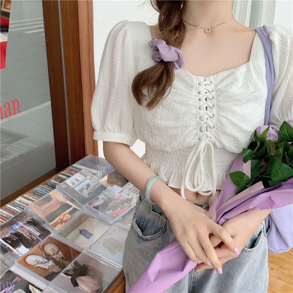 square neck puff sleeve shirt women's shirts ulzzang japanese kawaii ladies vintage female korean harajuku clothes for women, White
square neck puff sleeve shirt women's shirts ulzzang japanese kawaii ladies vintage female korean harajuku clothes for women, White