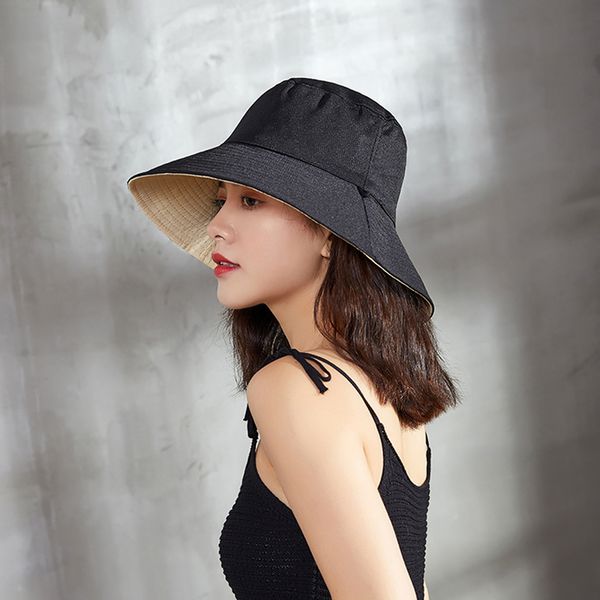wide brim hats fashion women floppy cotton sun hat summer beach foldable large reversible cap with wind rope, Blue;gray
wide brim hats fashion women floppy cotton sun hat summer beach foldable large reversible cap with wind rope, Blue;gray