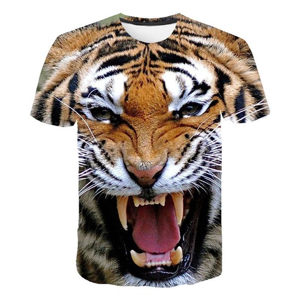 3d new tiger animal 3d print shirts hippie plus size hentai men clothing