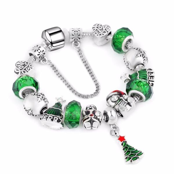 2020 new christmas gift silver plated antique silver original women glass charm bracelet & bangle fit charm bracelet, Black
2020 new christmas gift silver plated antique silver original women glass charm bracelet & bangle fit charm bracelet, Black