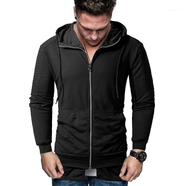 long sleeve zipper sweatshirt homme hooded sport clothes mens panelled cardigan hoodies solid color, Black
long sleeve zipper sweatshirt homme hooded sport clothes mens panelled cardigan hoodies solid color, Black
