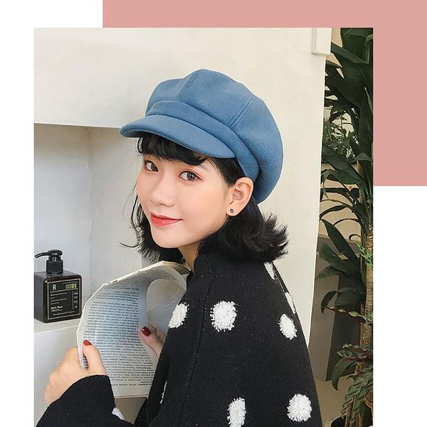 vintage warm hats autumn women berets warm solid casual winter cap artist leisure fashion hat ladies flat beret cap, Blue;gray
vintage warm hats autumn women berets warm solid casual winter cap artist leisure fashion hat ladies flat beret cap, Blue;gray