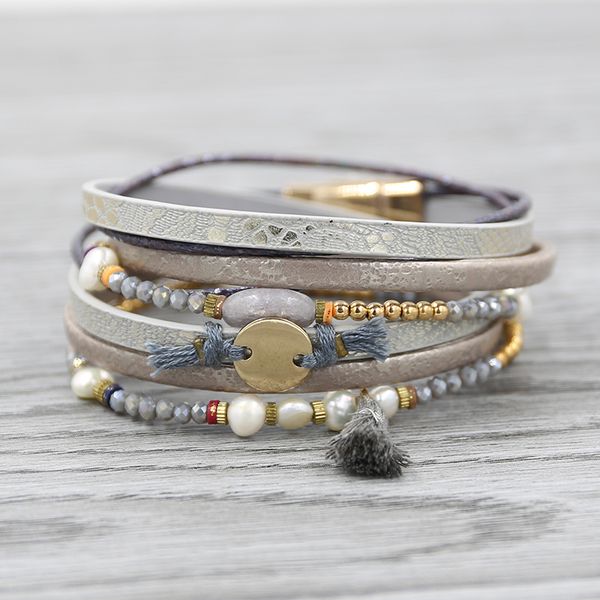 tennis strathspey multilayer leather bracelets for women pearl natural stone bracelet bohemian beads with tassel jewelry, Golden;silver
tennis strathspey multilayer leather bracelets for women pearl natural stone bracelet bohemian beads with tassel jewelry, Golden;silver