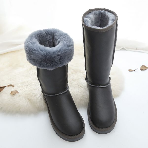 waterproof high boots 2020 genuine sheepskin woman snow boots fashion botas mujer winter shoes women's natural fur, Black
waterproof high boots 2020 genuine sheepskin woman snow boots fashion botas mujer winter shoes women's natural fur, Black