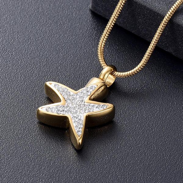 pendant necklaces lkj9295 white crystals inlay sea star design stainless steel cremation jewelry, loss of pet ashes holder keepsake locket, Silver
pendant necklaces lkj9295 white crystals inlay sea star design stainless steel cremation jewelry, loss of pet ashes holder keepsake locket, Silver