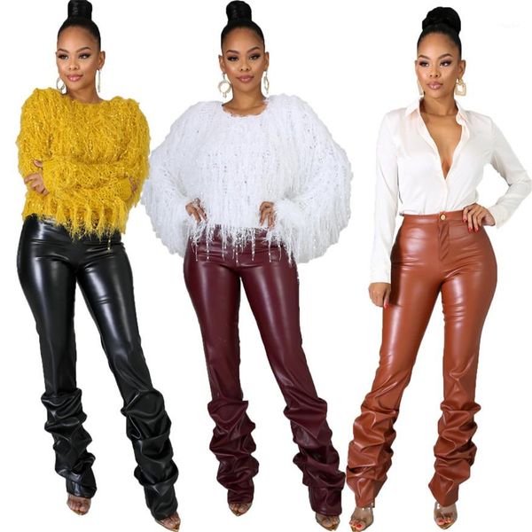 mid waist slim solid color pants casual autumn skinny womens straight pants pu stacked pants for woman sexy, Black;white
mid waist slim solid color pants casual autumn skinny womens straight pants pu stacked pants for woman sexy, Black;white