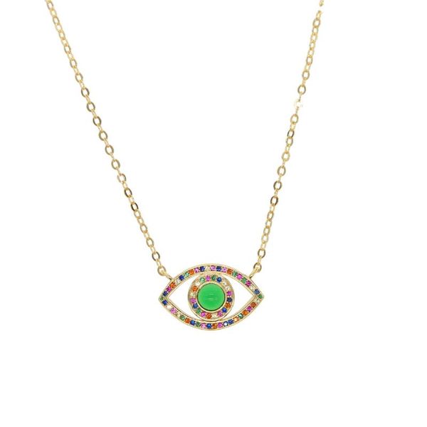 gold color rainbow green pink red cubic zirconia turkish evil eye pendant bohemia boho fashion necklace, Silver
gold color rainbow green pink red cubic zirconia turkish evil eye pendant bohemia boho fashion necklace, Silver