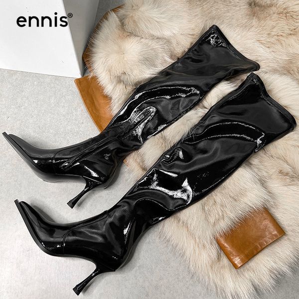 ennis designer over the knee boots high heel women black patent leather knee high boots pointed toe stiletto winter l007
ennis designer over the knee boots high heel women black patent leather knee high boots pointed toe stiletto winter l007