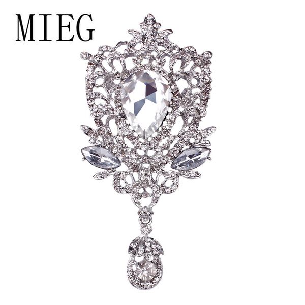 mieg brand silver color plated teardrop crystal bridal wedding bouquets brooch pins jewelry ornament, Gray
mieg brand silver color plated teardrop crystal bridal wedding bouquets brooch pins jewelry ornament, Gray