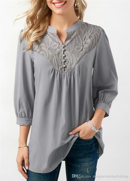 crew neck patchwork color ladies casual slim button womens tees lace designer womens tshirts long sleeve, White
crew neck patchwork color ladies casual slim button womens tees lace designer womens tshirts long sleeve, White